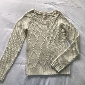 Cream Cable Knit Sweater